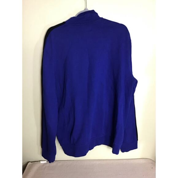 Ralph Lauren Polo Mens Mock Neck Zip up Sweat Jacket Sz. XL Blue/Black EUC - Picture 3 of 11